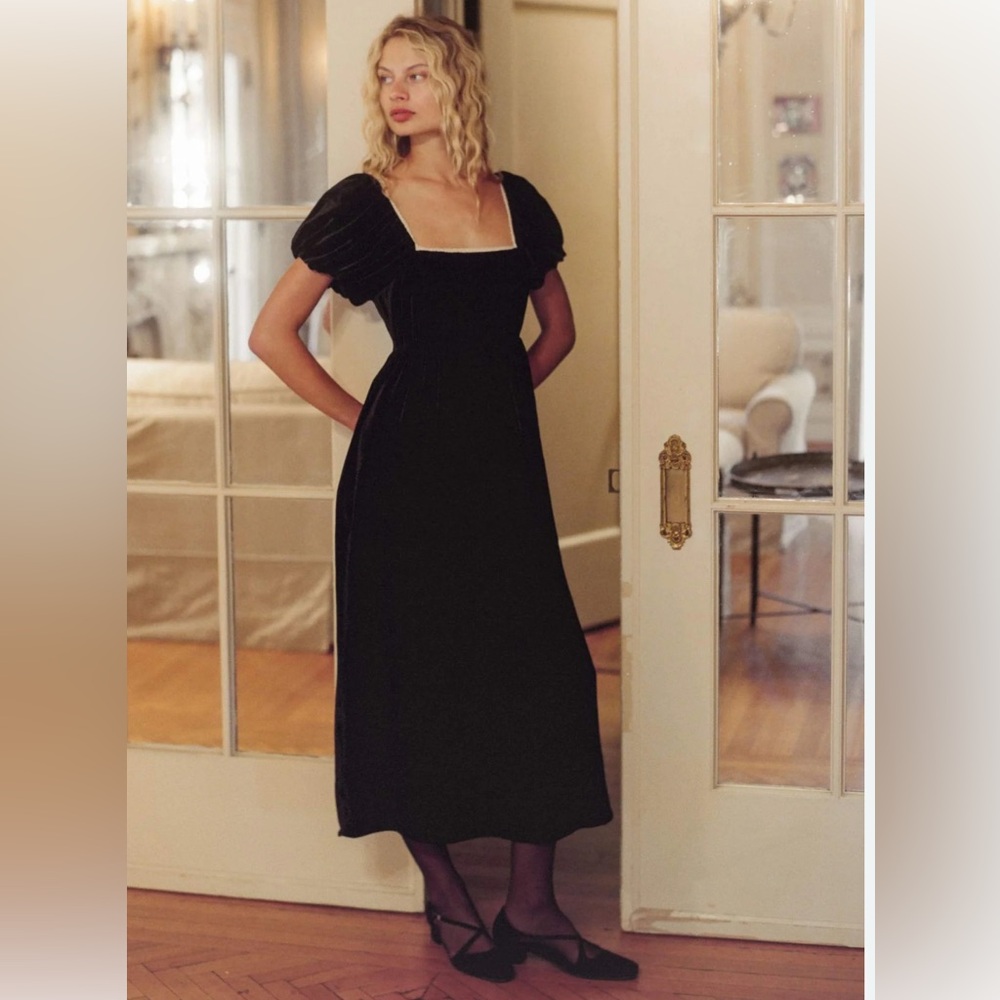Christy Dawn Elegant Black Velvet Dress